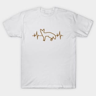 ECG heartbeat desert fox scoop dog prairie love T-Shirt
